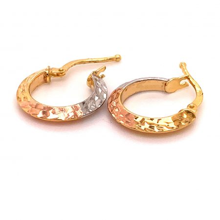 10k Small Tri Color Hoops