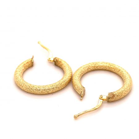 10k Hoop Earrings Diamond Dust