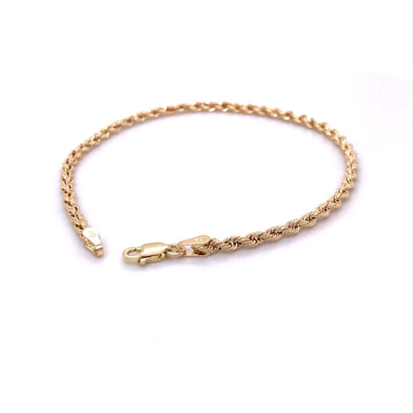 10k Rope Bracelet 3mm